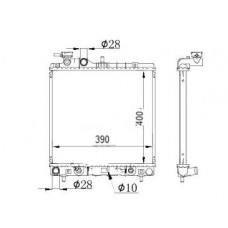 RADIADOR HYUNDAI ATOS  1.0 CC 1998-2002 ATM MTM 25310-02100 25310-02150 390X400X16