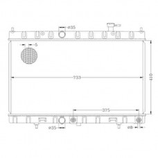 RADIADOR NISSAN X-TRAIL T32 2014- AT 410*733*16 15387K