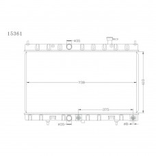 RADIADOR NISSAN XTRAIL T32 2014-AT 410*738*16 15361K