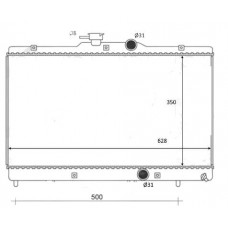 RADIADOR TOYOTA COROLLA AE115 MTM 1997-2002 16400-0D030 0D080 12162 350X628X16